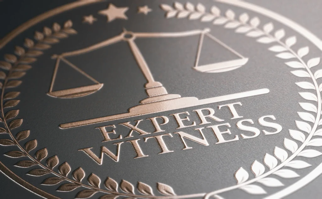 "expert witness" seal.